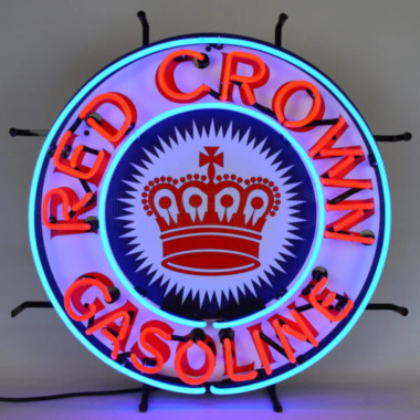 Neonetics 5CROWN Gas - Red Crown Gasoline Neon Sign