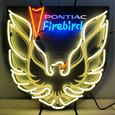 Neonetics 5FBRDB Pontiac Firebird Gold Neon Sign With Backing