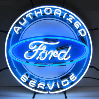 Neonetics 5FRDBK Ford Authorized Service Neon Sign With Backing