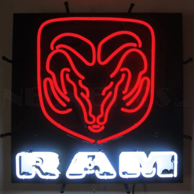 Neonetics 5RAMBK Ram Red Neon Sign With Backing