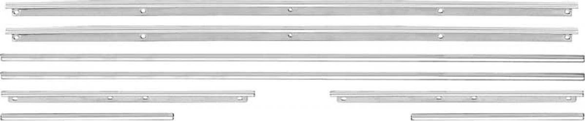 1967 Camaro, Firebird, Door Panel Molding Set, Coupe, Standard Interior, 8 Piece Set