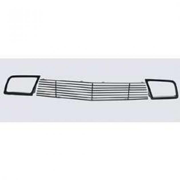 Camaro Billet Grille, Black Powder Coated Aluminum, SS, Lower Valance, With Ducts 2010-2011