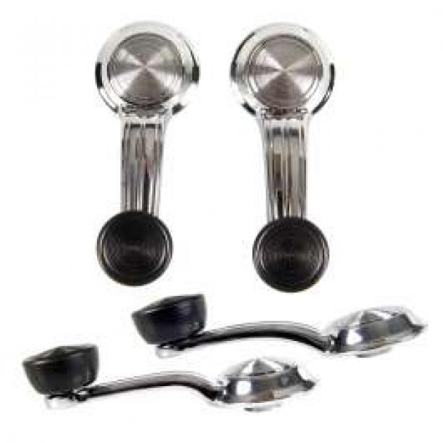 Camaro Front & Rear Window Crank Handles, Black, 1969