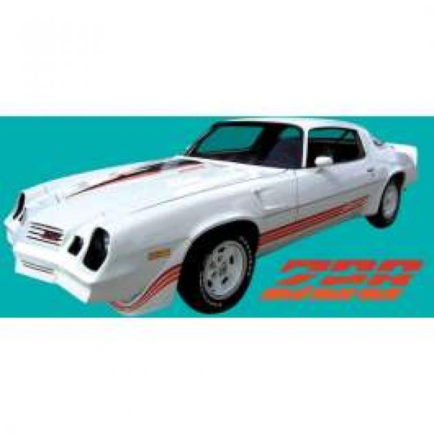 Camaro Stripe Kit, Z28, Vivid Blue/Vibrant Blue/Medium Blue, 1980-1981