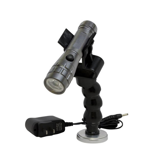 Rechargeable LED Flashlight with Flexible Magnetic Holder 70340
