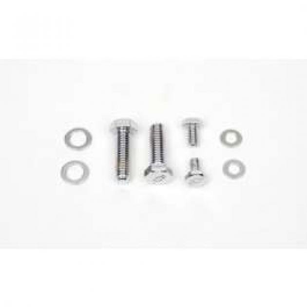 Camaro Fuel Pump Mounting Bolt Set, Bowtie Stamped, Chrome,1967-1969