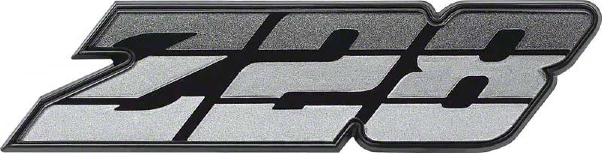 1980-81 Camaro Z28, Front Grill Emblem, Tri-Color Charcoal