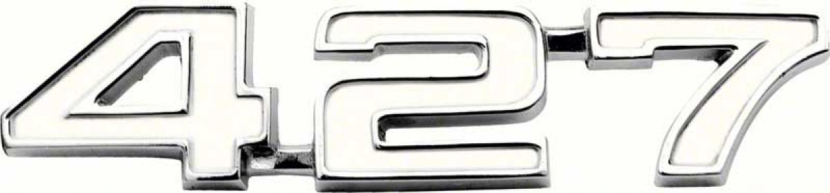 1969 Camaro, Nova, Impala, Caprice, Bel Air, Biscayne, "427" Front Fender Emblem, Each