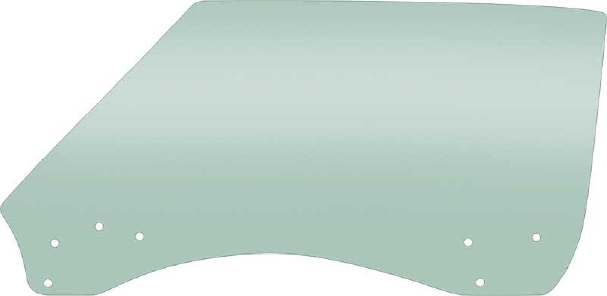 1968-69 Camaro, Firebird, Front Door Glass Window, Light Green Tint, LH Driver Side