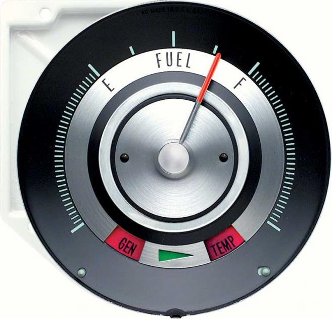 1968 Camaro, In Dash Fuel Gauge, GM Licensed