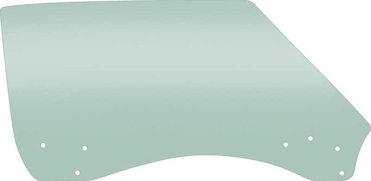 1968-69 Camaro, Firebird, Front Door Glass Window, Light Green Tint, RH Passenger Side