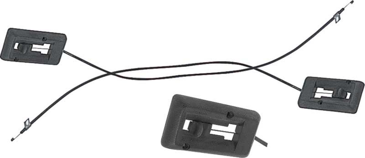 1969 Camaro, Firebird, Kick Panel Vent Control Cables, with AC