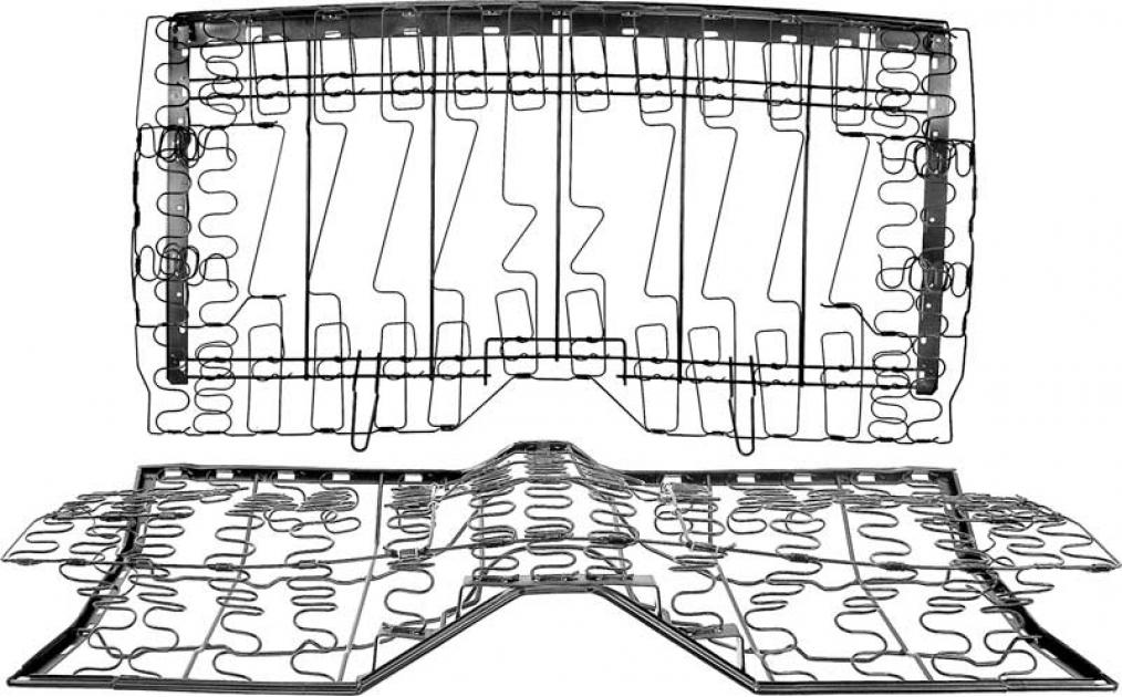 1967-69 Camaro, Firebird, Rear Seat Frame and Spring Set, Convertible & Deluxe Interior