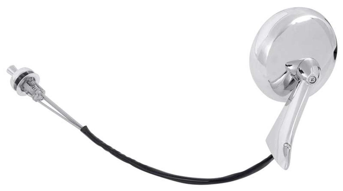 1966-1967 Camaro, Nova, Impala, Corvair, Remote Door Mirror Assembly, LH Driver Side, Various Models