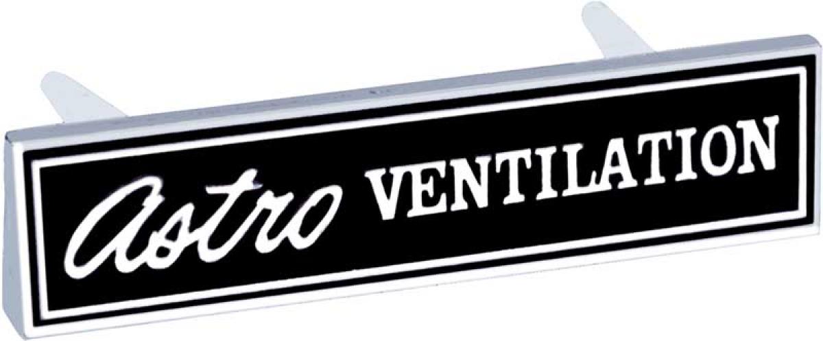 1969-70 Camaro, Impala, Chevelle, Dash "Astro Ventilation" Emblem