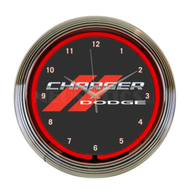 Neonetics 8CRGCK Dodge Charger Red Neon Clock