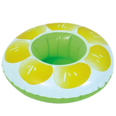 9″ Inflatable Lemon Slice Cup Holder for Swimming Pools and Hot Tubs
