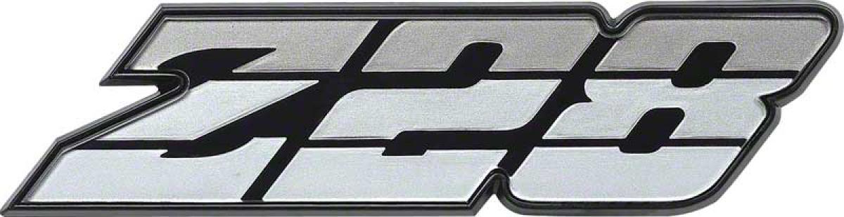 1980-81 Camaro, Z28 Front Grill Emblem, Tri-Color Silver