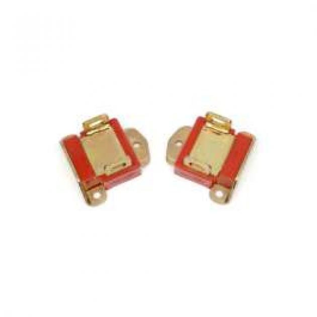 Camaro Motor Mount Set, Small Or Big Block, 1967-1968, 307 & 327ci, Red, Polyurethane, Prothane, 1969