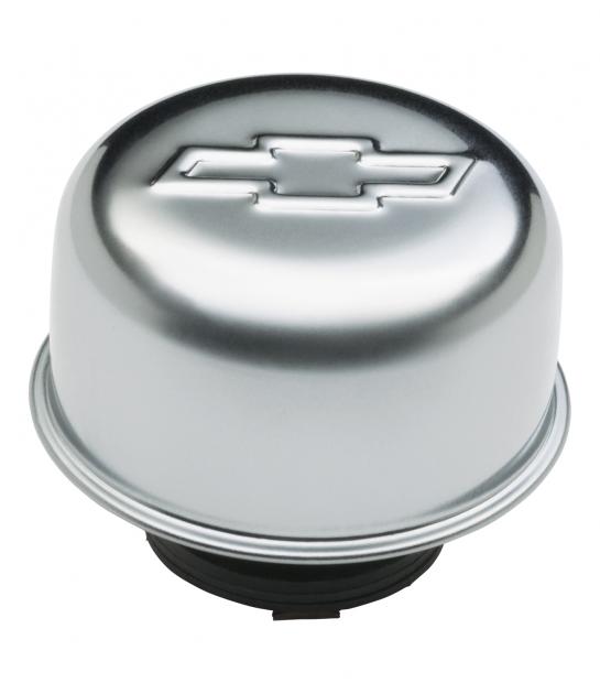 Proform Valve Cover Breather Cap, Chrome, Twist-On Type, 3in. Diameter, With Bowtie Logo 141-618