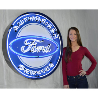 Neonetics 9FRDBK Ford Authorized Service Neon Sign In 36" Steel Can