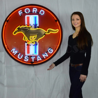Neonetics 9MUSTB Mustang Red Neon Sign In 36" Steel Can