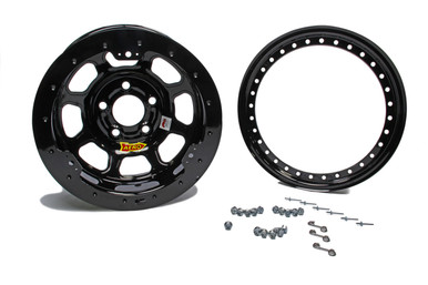 Aero 15x8 4in 5.00 Black w/ Black Ring 53-185040-BLKRING
