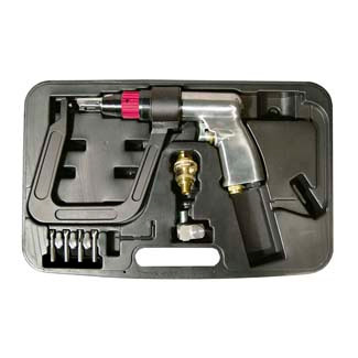 Air Spot Drill -500 rpm with 5.5 inDeep Clamp Kit and 4 Drill Bits