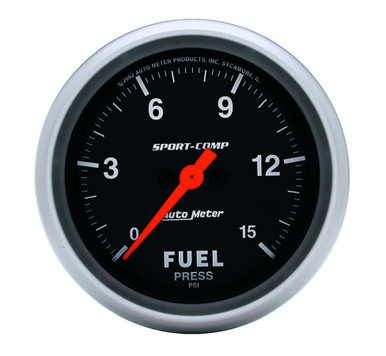 Autometer Sport Comp 2-5/8in Fuel 0-15 PSI Elec. 3561