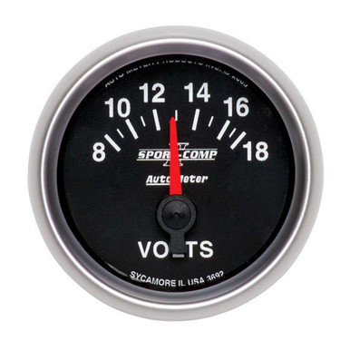 Autometer 2-1/16in S/C II Voltmeter 8-18 3692