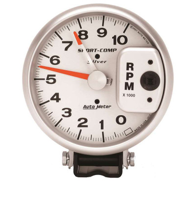 Autometer 5in 10000 Rpm Silver Tac 3910