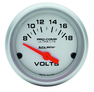 Autometer 2-1/16 Mini Ultralite VOLTMETER 4391