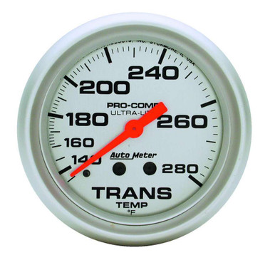 Autometer Ultra-Lite 2-5/8in Trans.Temp. 280 F. Mech. 4451