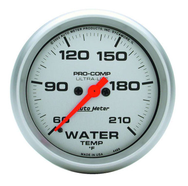 Autometer Ultra Lite 2-5/8in Water Temp 60-210 Electric 4469