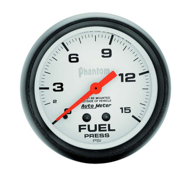 Autometer 2-5/8in Phantom Fuel Press. Gauge 0-15psi 5810