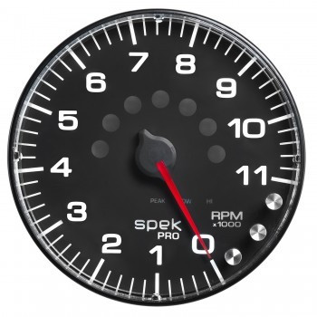 Autometer Spek-Pro 5in Tach w/ Shift Light & Peak Mem. P239328