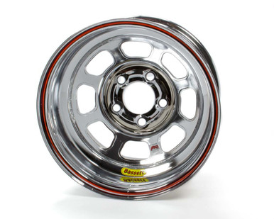 Bassett 15x8 IMCA Wheel Rev. Bell D-Hole Chrome 58D52IRBC