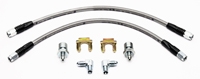 Wilwood Dynalite Pro Series 3/8-24 IF, 14" Brake Flex Hoses Kit Flexline, Stainless Steel Braided