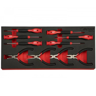 Boxo BX012-R 10 Pc Precision Screwdriver & Mini Plier Set