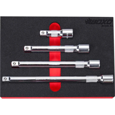 Boxo BX339-R2 4-Piece 1/2" Drive Extension Set