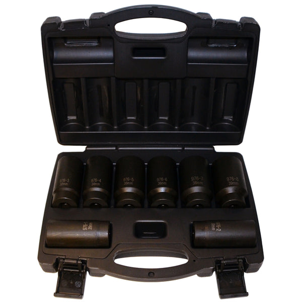 8 Piece 12 Point Axle Nut Socket Set CAL976