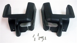 1987 - 1992 Camaro Convertible Upper Door Jam Seat Belt Pillar Caps, Pair