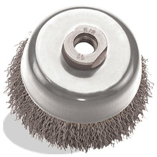 5 x .020 x 5/8-11 Crimped Cup, Tempered Wire