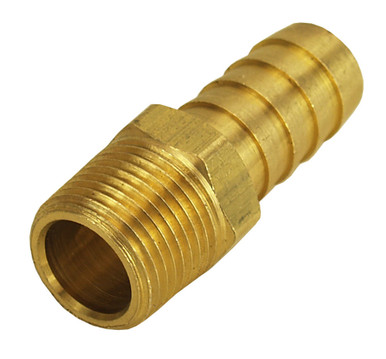 Derale Straight Hose Barb Fitti ng 3/8 NPT M x 1/2 Barb 98102
