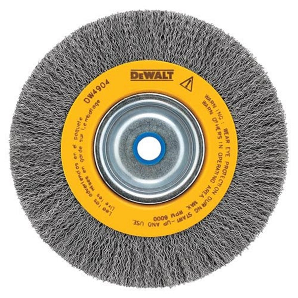DeWalt 8" Crimp Wire Bench Grinder Brush - Medium Face