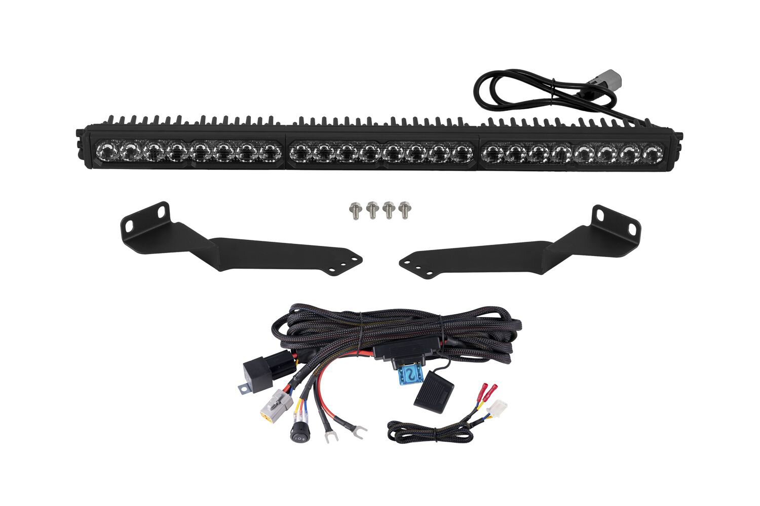 Diode Dynamics DD8676 SS30 Stealth LED Lightbar w/ Amber Backlight for 2016-23 Toyota Tacoma - SS30 Pro White Driving ABL