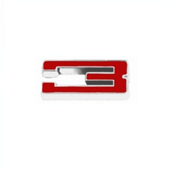 Camaro Custom Emblem, Individual Number # 3,Red and Chrome