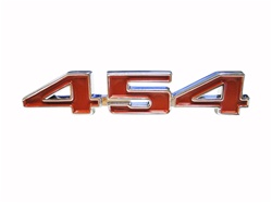 Camaro Red and Chrome Custom 454 Fender Emblem, Each