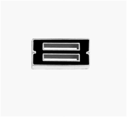Camaro Custom Emblem, Individual Number # 8, Black and Chrome