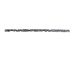 1987 - 1992 Camaro Rear Bumper Panel Emblem, TPI 5.7 TUNED PORT INJECTION, Silver